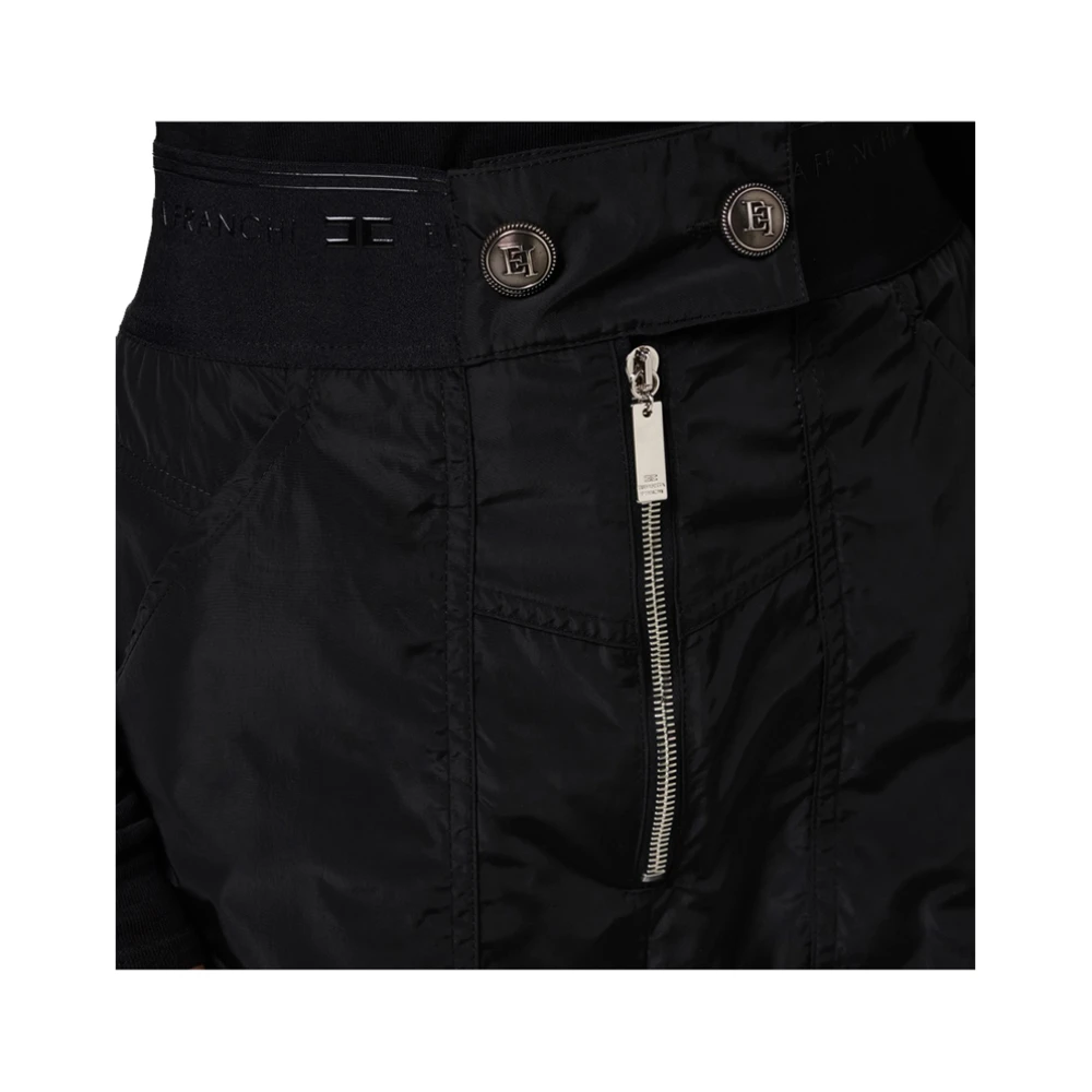 Elisabetta Franchi Zwarte Slim Fit Broek Black Dames