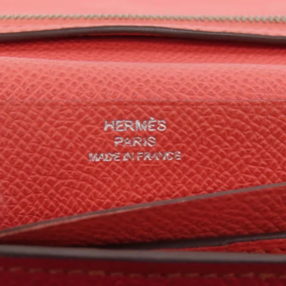 Hermès Vintage Pre-owned Leather wallets Red Dames