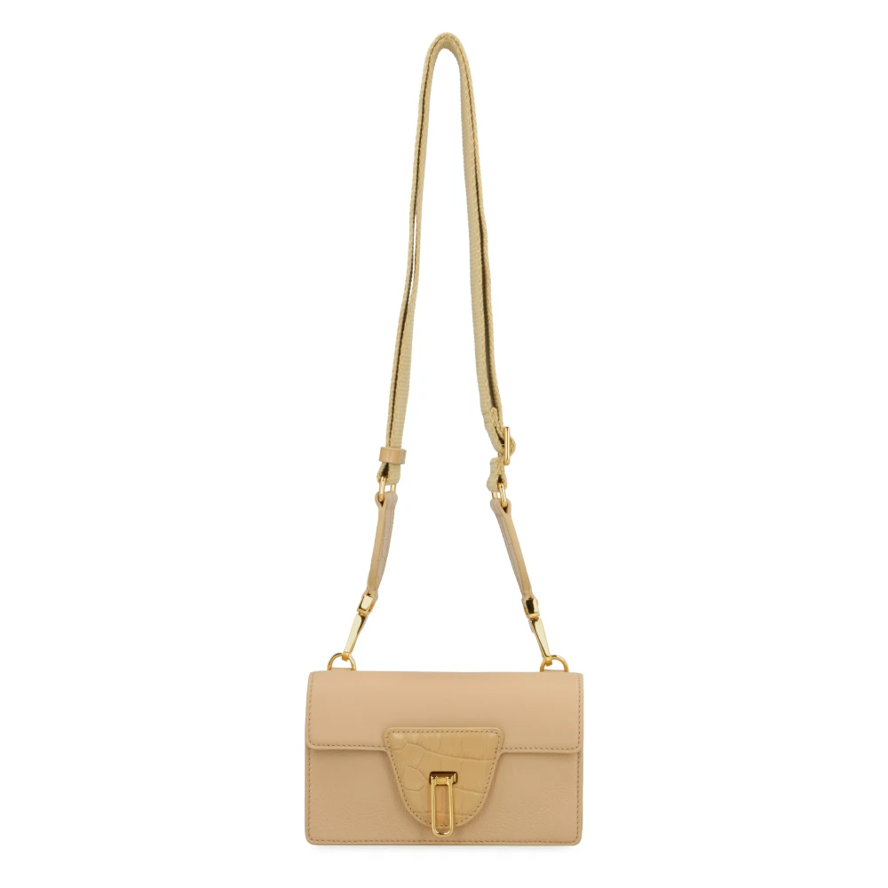 Coccinelle Krokodillenprint Leren Handtas Beige Dames