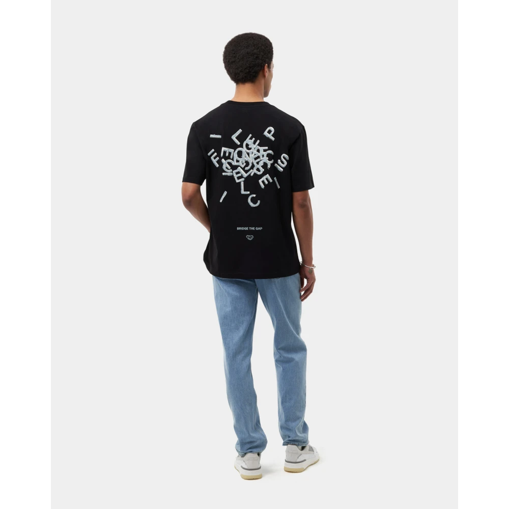 Filling Pieces T-shirt Alphabet Black Heren