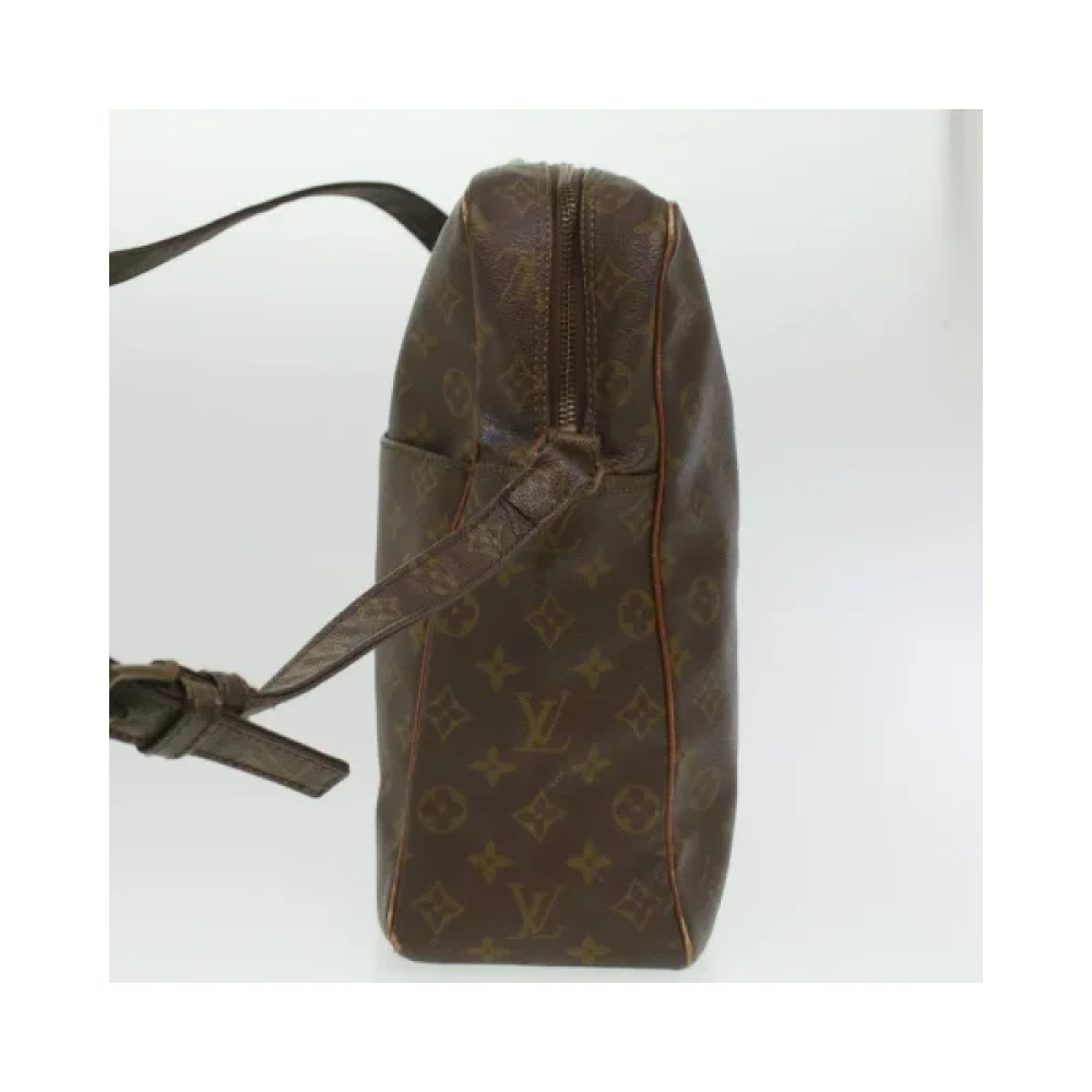 Louis Vuitton Vintage Tweedehands Bruin Canvas Louis Vuitton Schoudertassen Brown Dames