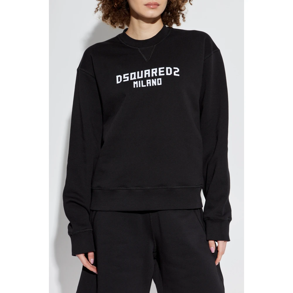 Dsquared2 Sweatshirt met print Black Dames