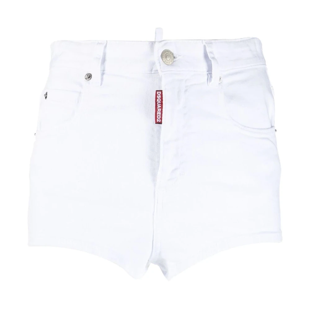 Dsquared2 Vita Denim Casual Shorts White, Dam