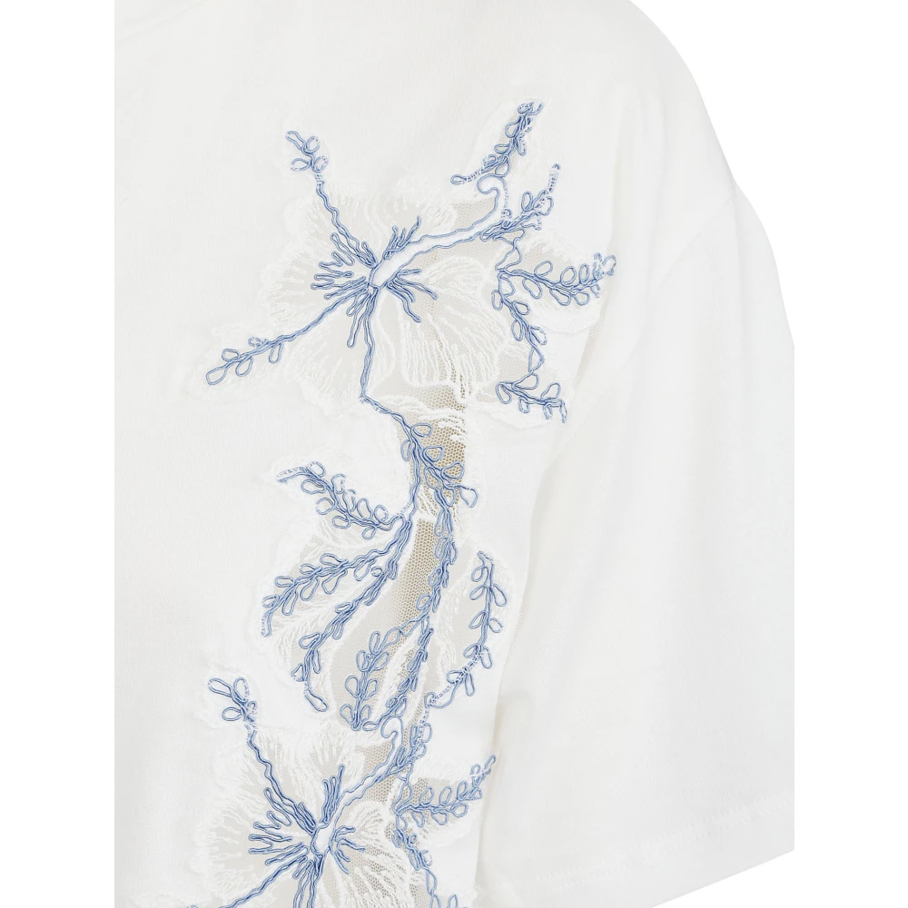 Ermanno Scervino Witte katoenen T-shirts en polo's White Dames