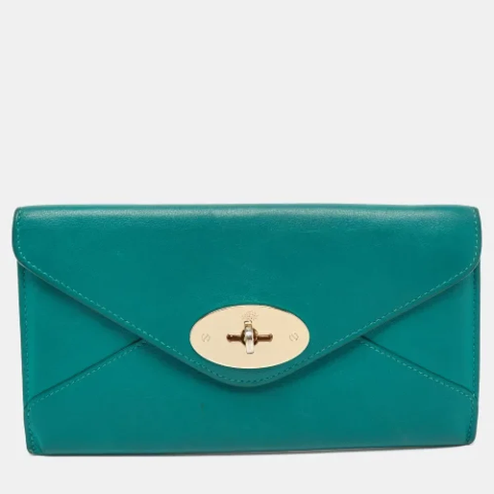 Mulberry Pre-owned Leather wallets Green Dames