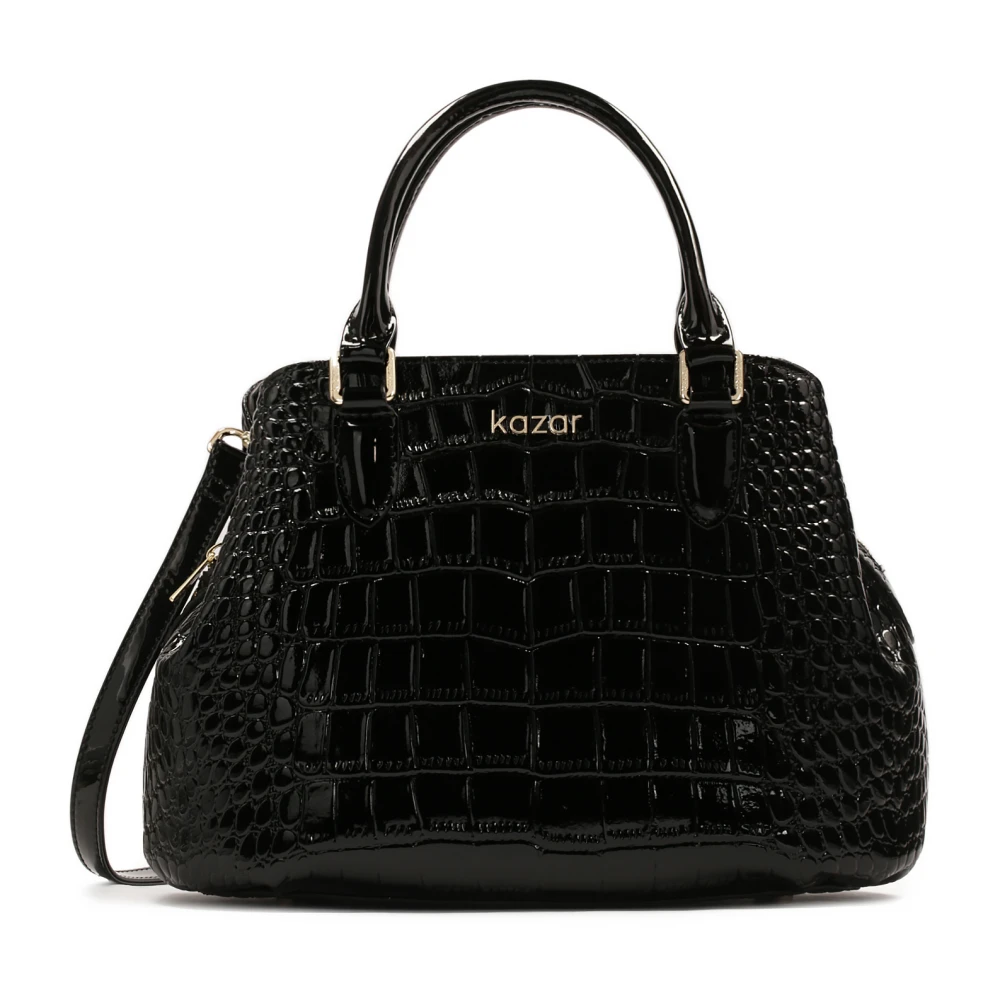 Kazar Elegante stijve handtas met handvatten Black Dames