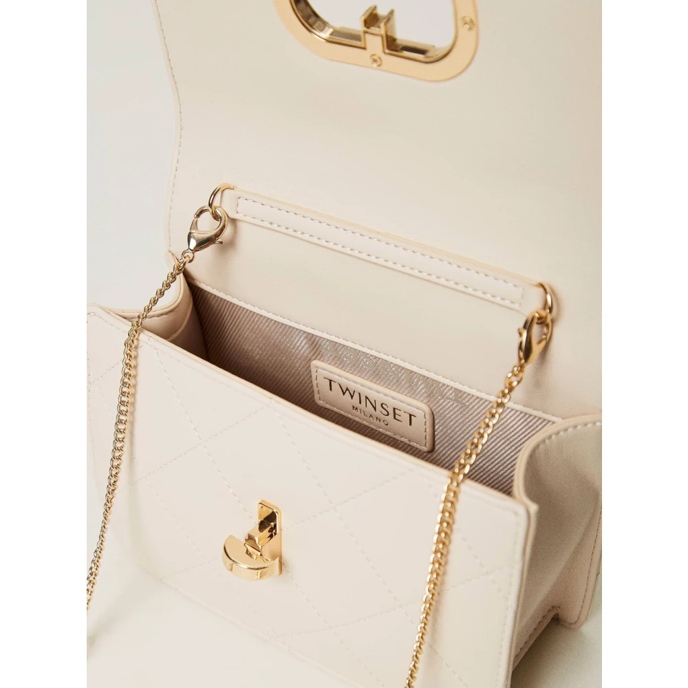 Twinset Gewatteerde schoudertas in oud wit Beige Dames