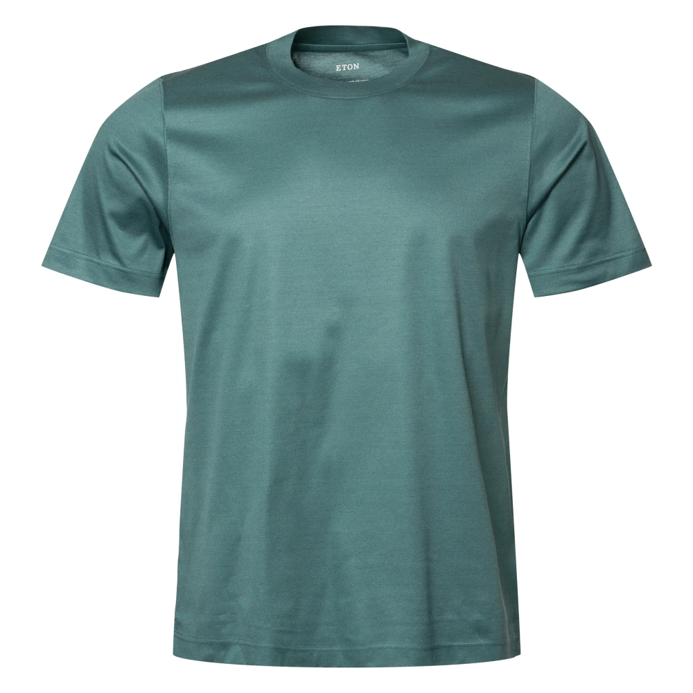 Eton Luxe Filo di Scozia T-shirt Green Heren