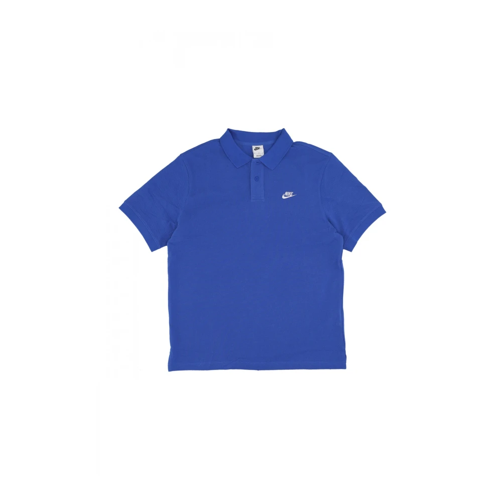 Nike Club Essential Pique Polo Shirt Blue Heren