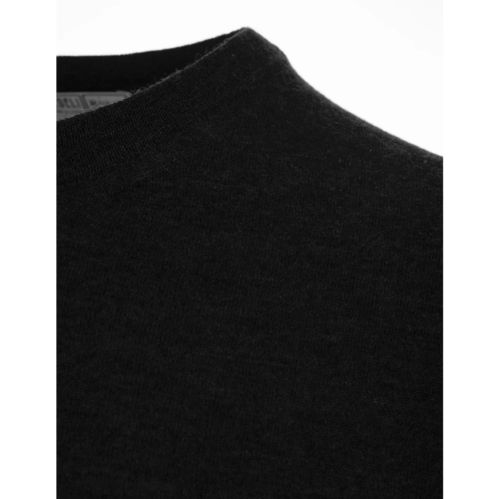 Fedeli Round-neck Knitwear Black Heren