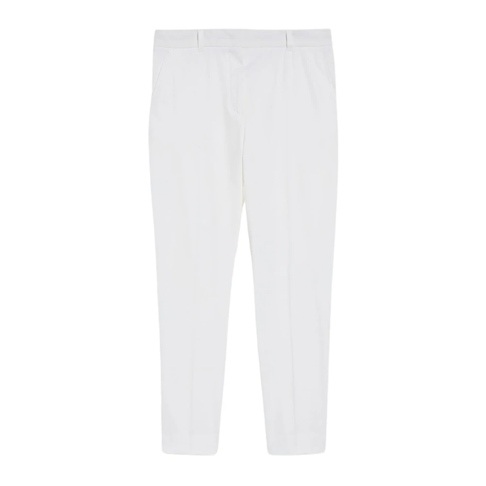 Max Mara Studio Slim-fit Trousers White Dames
