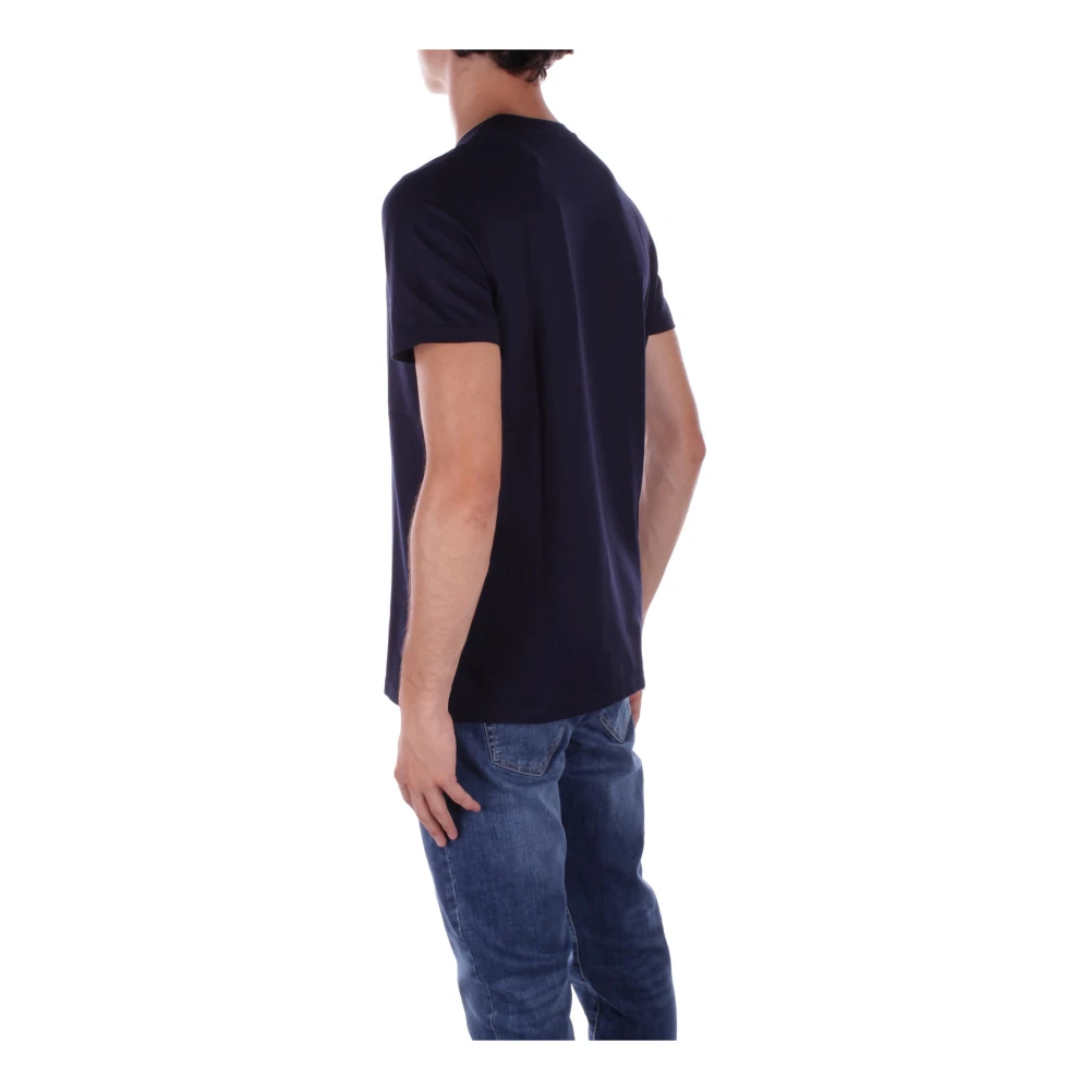 Dondup Blauw Logo Reliëf T-shirt Blue Heren