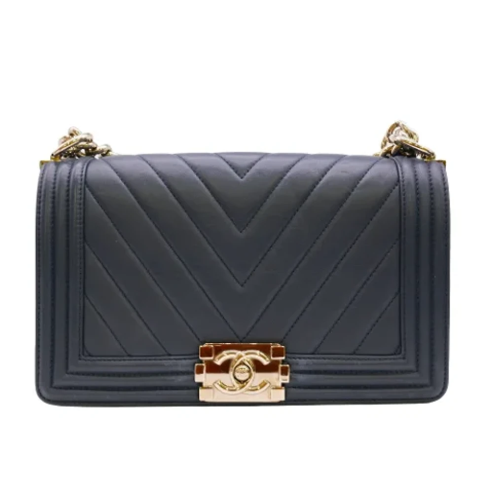 Chanel Vintage Pre-owned Canvas chanel-bags Blue Dames