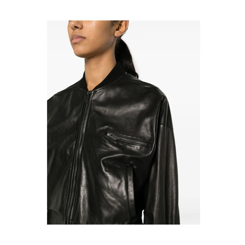 Salvatore Santoro Leather Jackets Black Dames