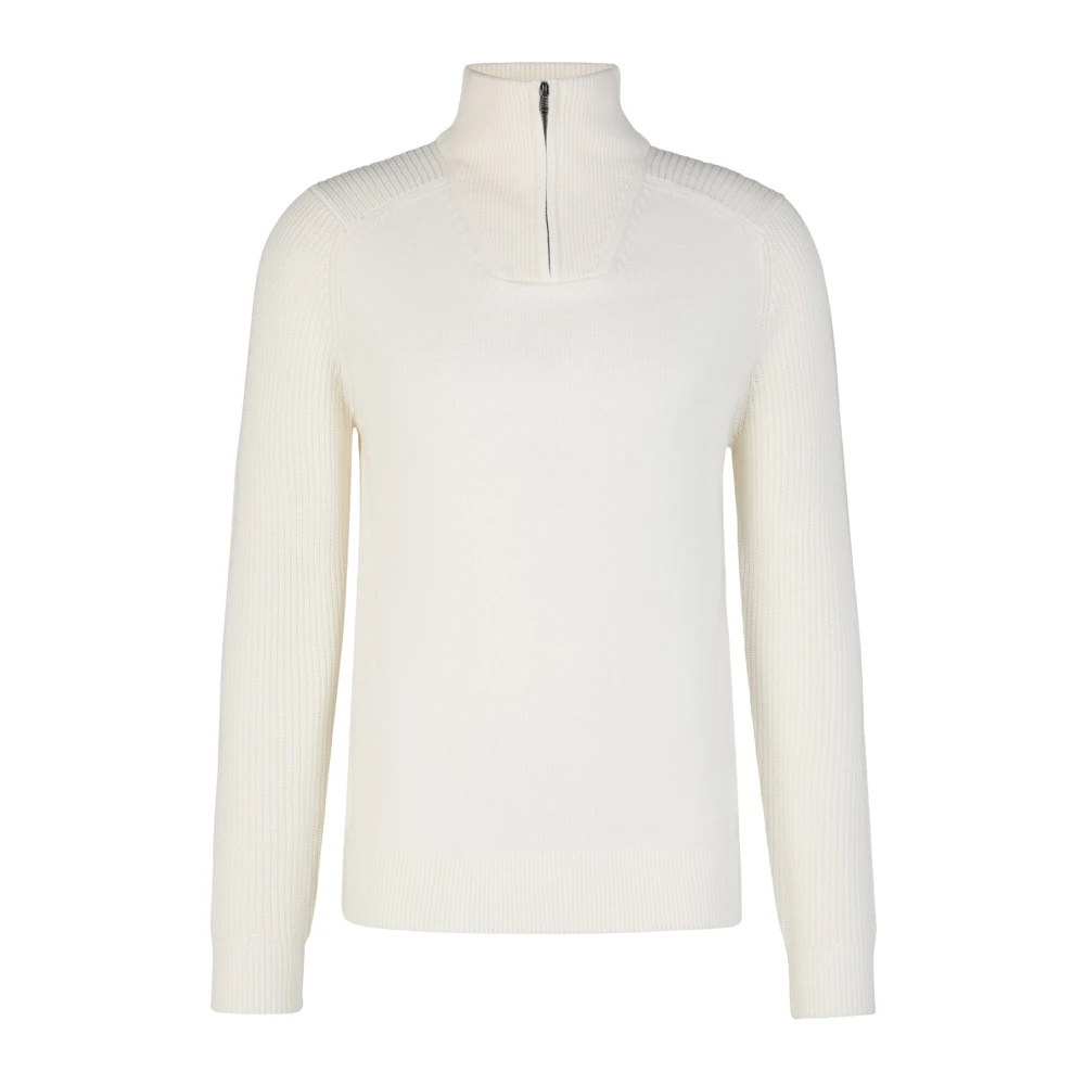 Joop! Heren trui met geribbeld ontwerp White Heren