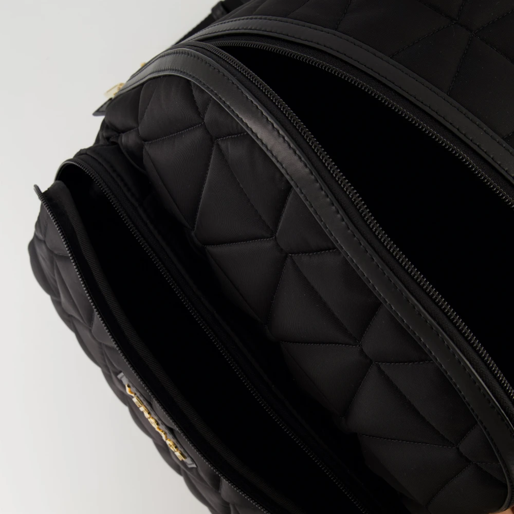 Versace Gewatteerde Nylon Rugzak Lente-Zomer 2025 Black Heren