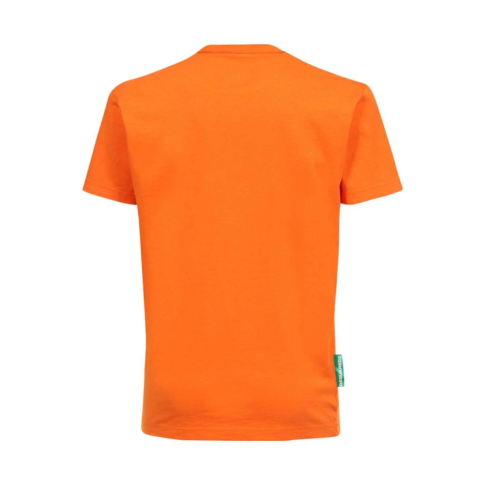 Dsquared2 Bedrukt Crew-neck T-shirt Orange Heren