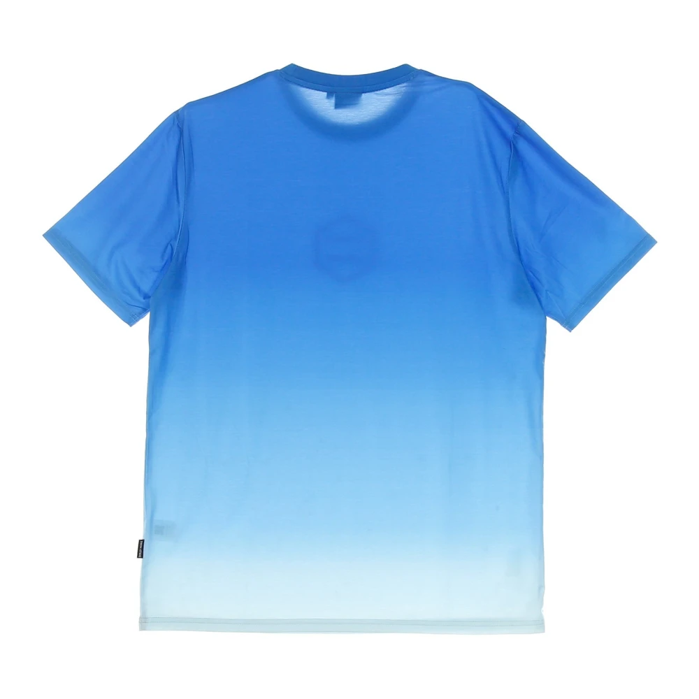 Dolly Noire Gradient Logo Blauw T-shirt Blue Heren