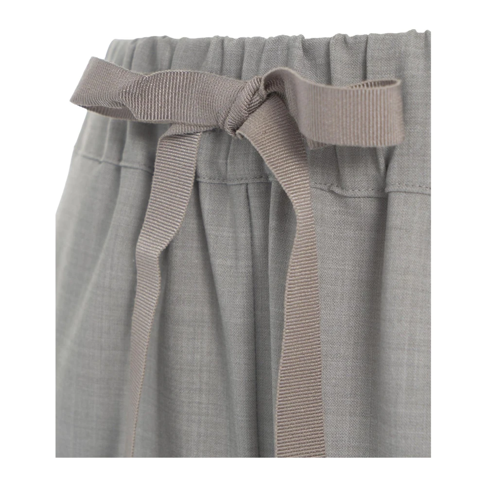 Semicouture Grijze Casual Wollen Broek Gray Dames