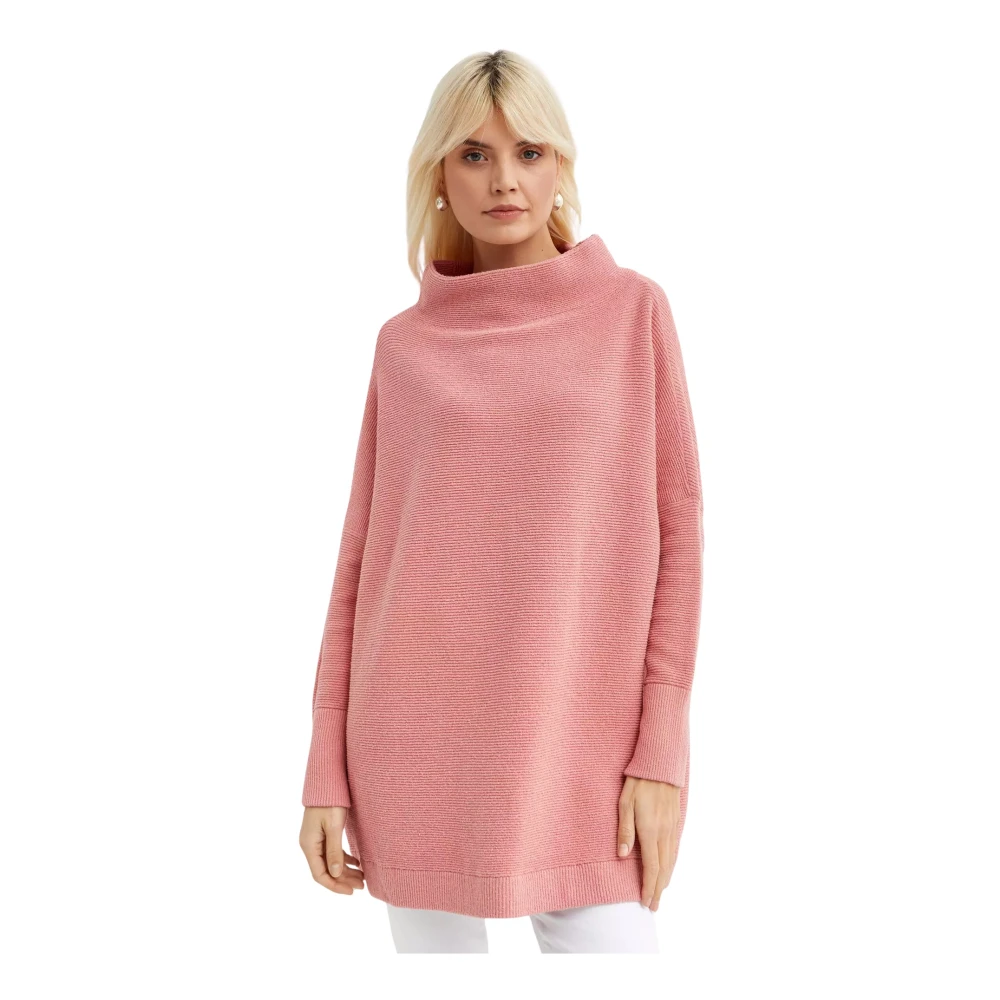 Free People Roze Oversized Trui Pink Dames