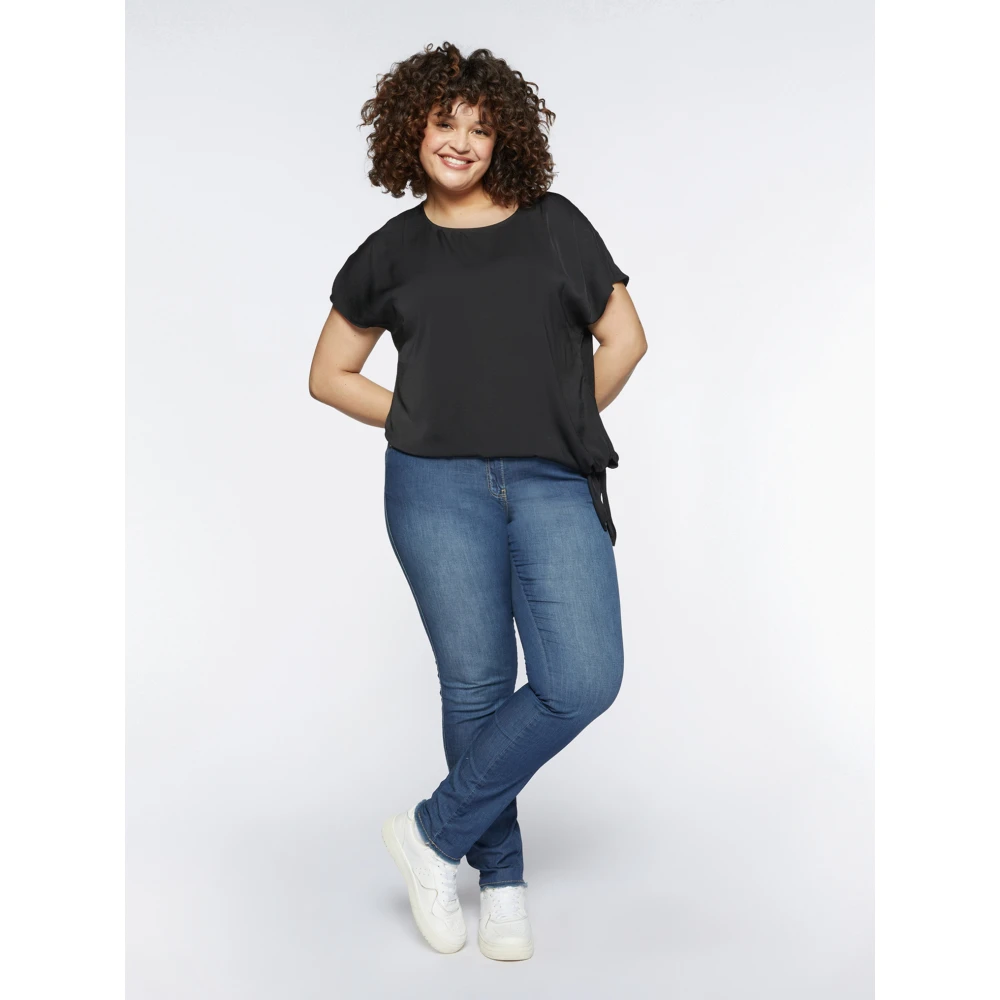 Fiorella Rubino Lichte Denim Skinny Jeans met Push-Up Snit Blue Dames