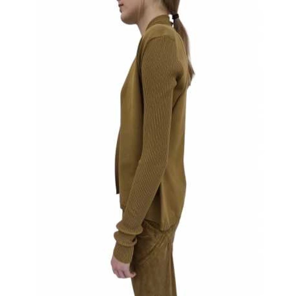 Rick Owens Korte Viscose Wikkel Cardigan Naska Green Dames