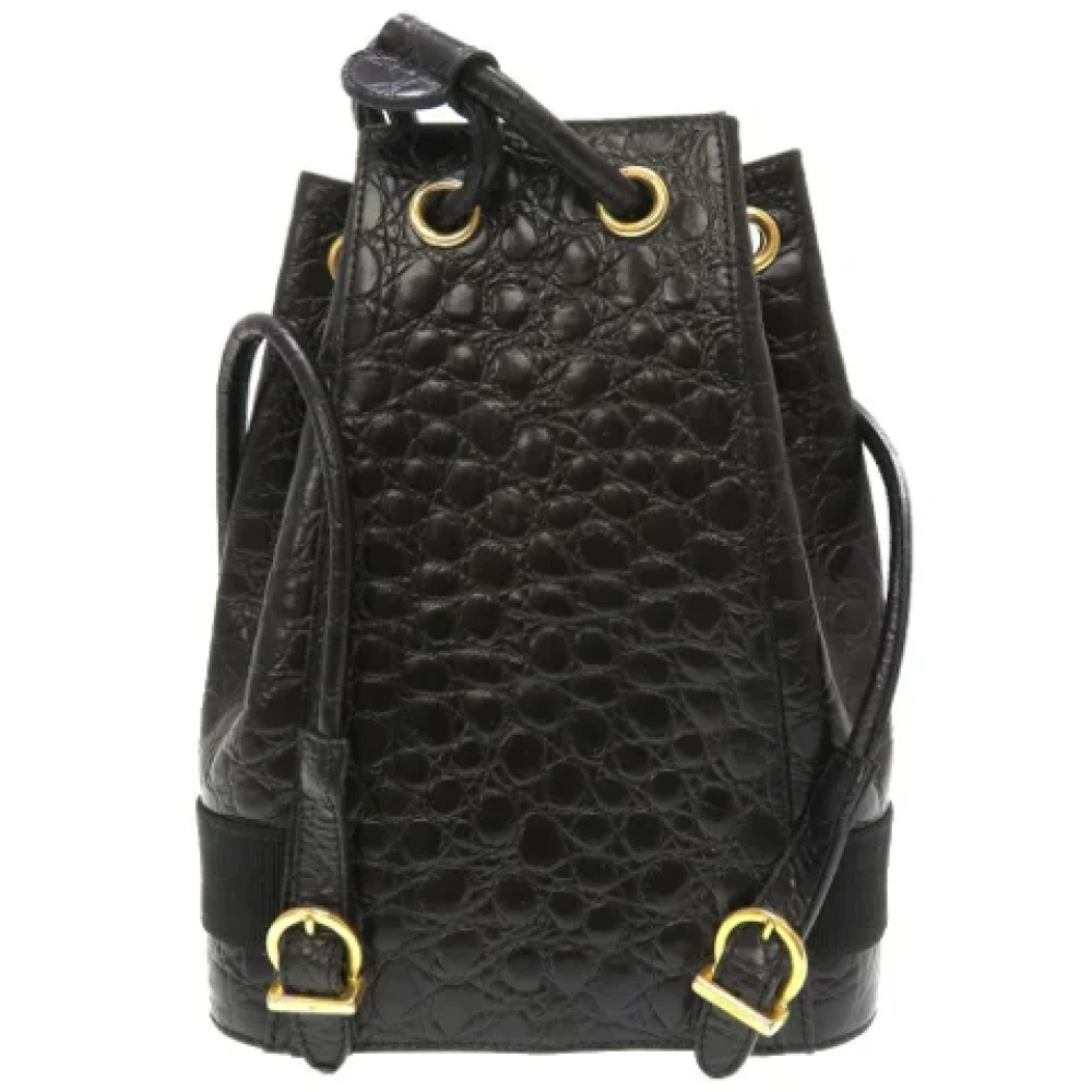 Salvatore Ferragamo Pre-owned Fabric backpacks Black Dames