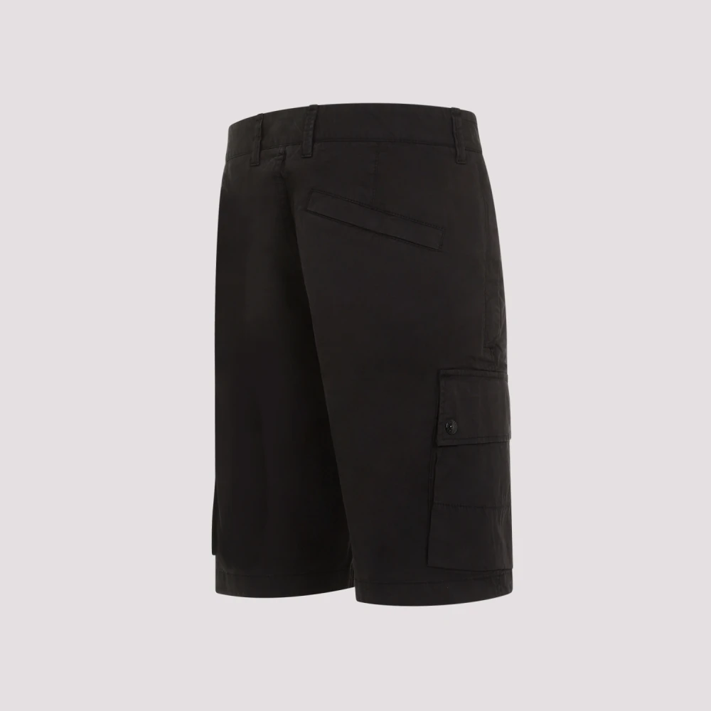 Stone Island Zwarte Bermuda Shorts voor Mannen Black Heren