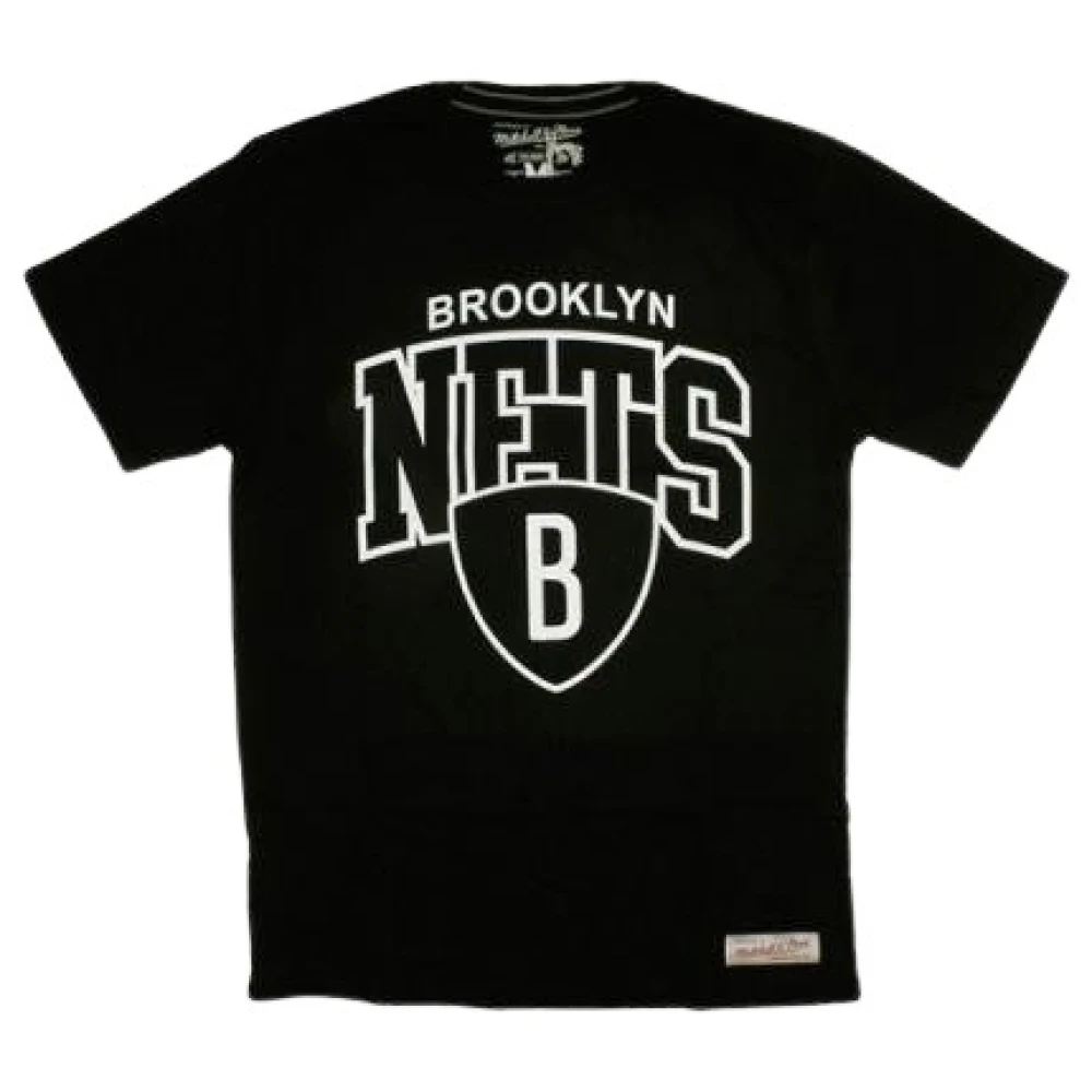 Mitchell & Ness Brooklyn Nets Team Arch Zwart T-shirt Black Heren