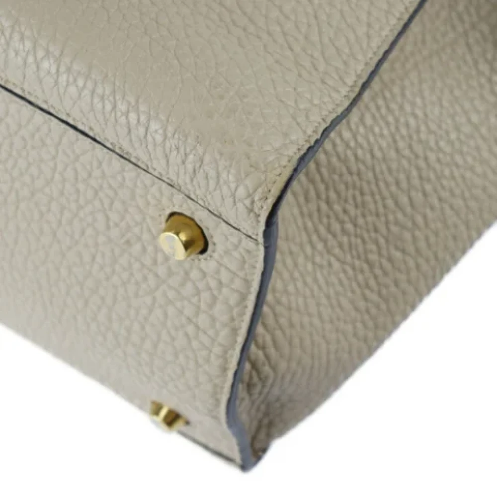 Celine Vintage Pre-owned Leather totes Beige Dames