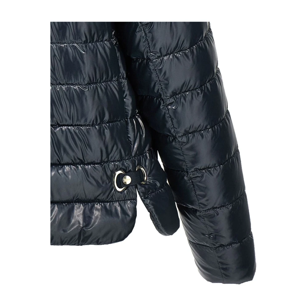 Herno Blauwe Gewatteerde Jas met Capuchon Blue Dames