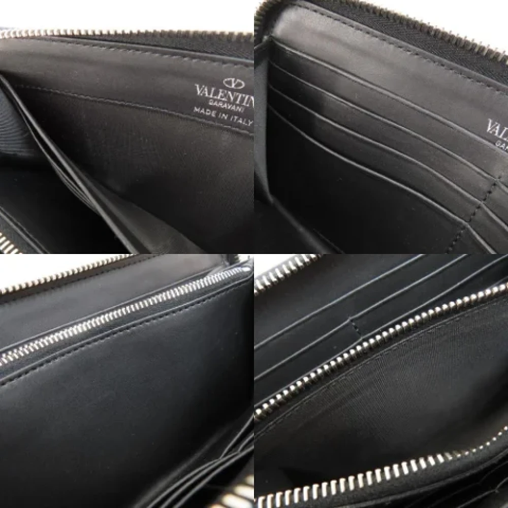 Valentino Vintage Pre-owned Leather wallets Black Dames