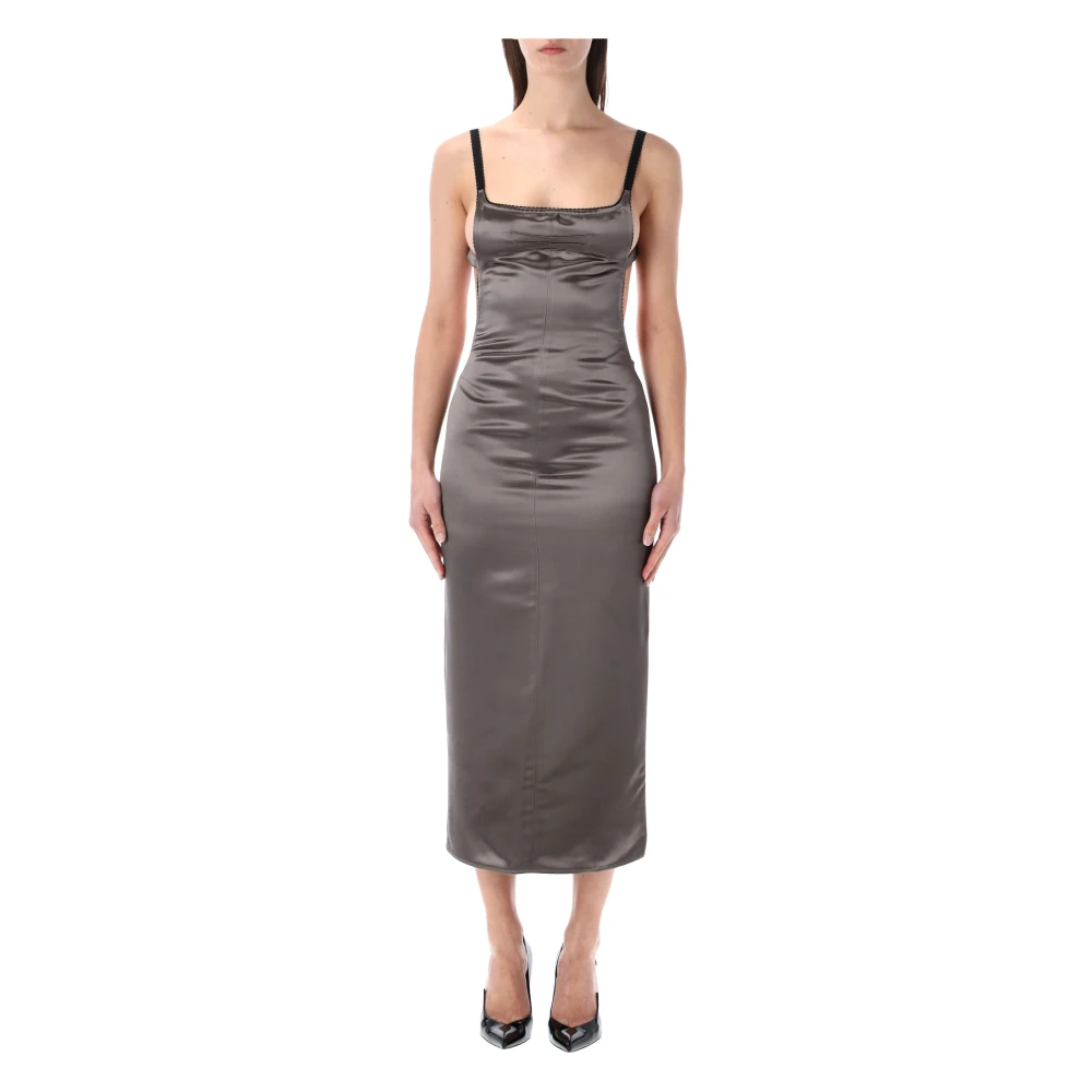 The Attico Women's Gray Midi Dresses, M, Mini Dress
