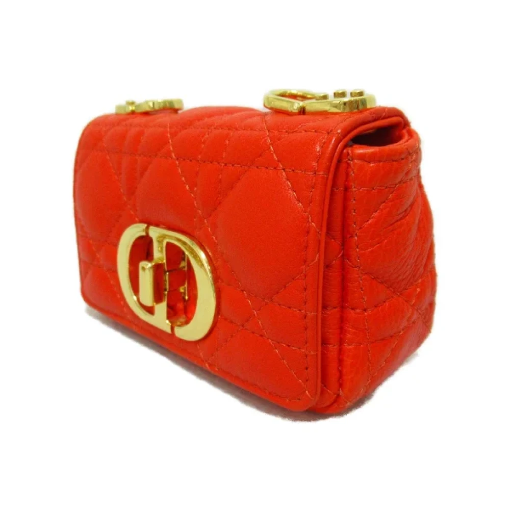 Dior Vintage Pre-owned Leather dior-bags Orange Dames