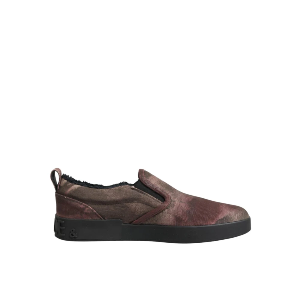 Dolce & Gabbana Men's Brown Sneakers, 10 Uk, Multicolor Slip On Trainers
