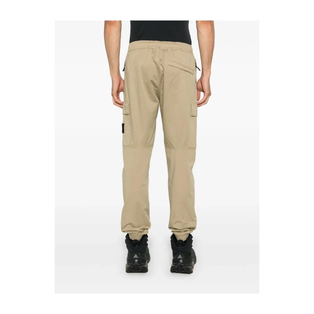 Stone Island Reguliere Taps Toelopende Biscuit Broek Aw24 Beige Heren