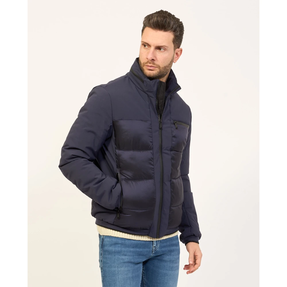 YES ZEE Blauwe Stijlvolle Shirt Blue Heren
