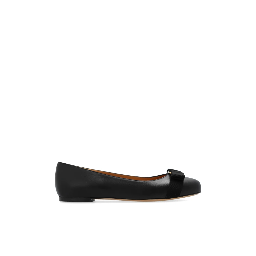 Ferragamo Women's Black Varina Ballet Flats - Ballerina Shoes - 2 1/2 Uk - Shoes