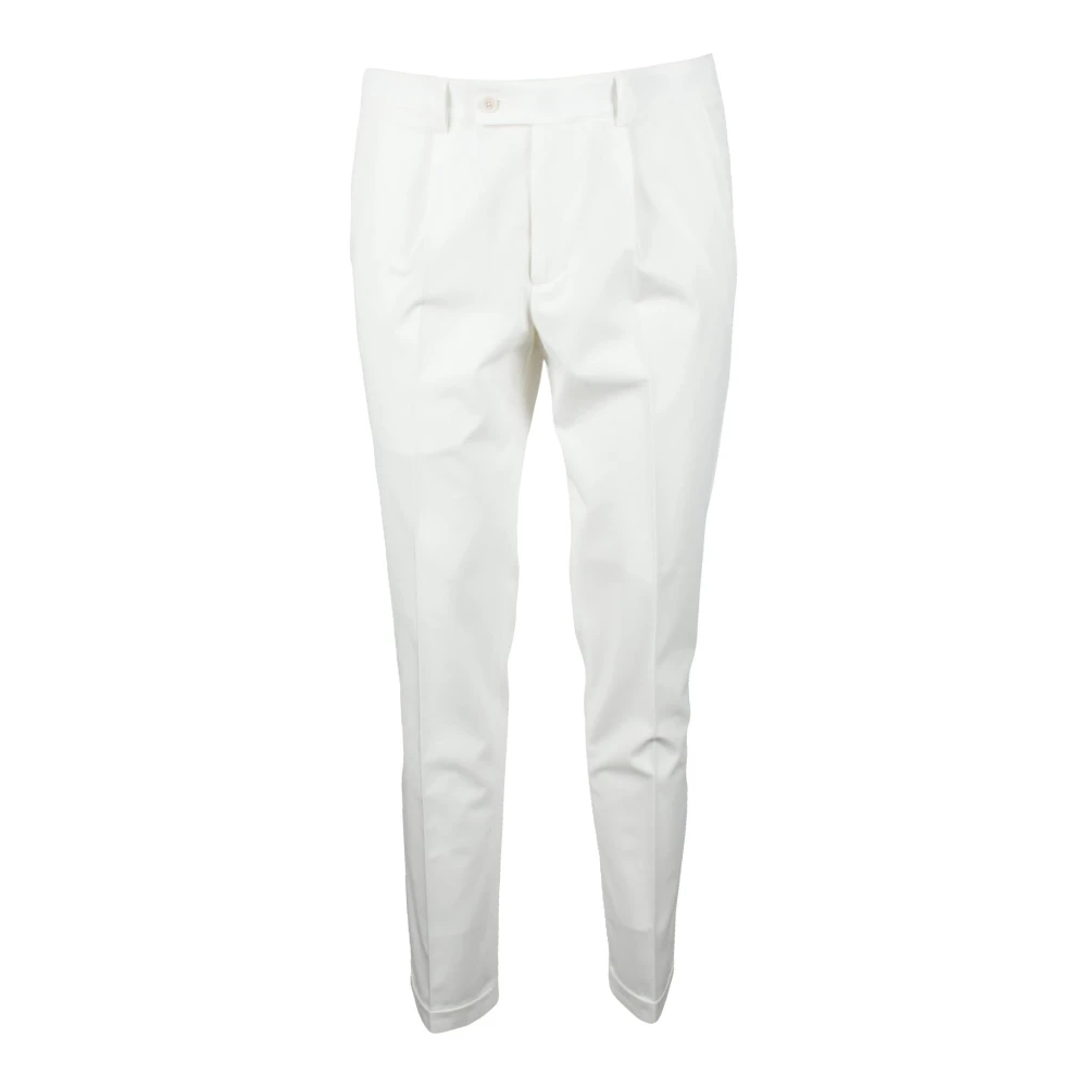 Daniele Alessandrini Grijze Stijlvolle Broek Polyester Viscose Elastaan White Heren