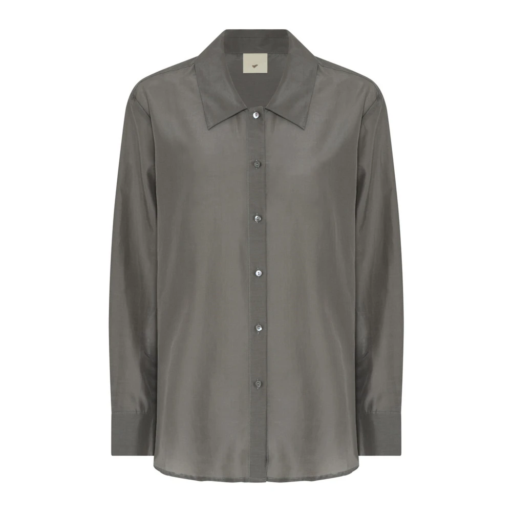Heartmade Oversized Elegant Shirt Shadow Green Dames