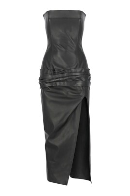 ruched-tube-dress-with-thigh-slit