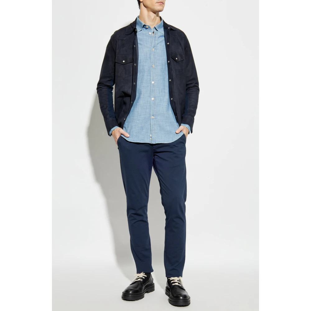 Eleventy Katoenen shirt Blue Heren