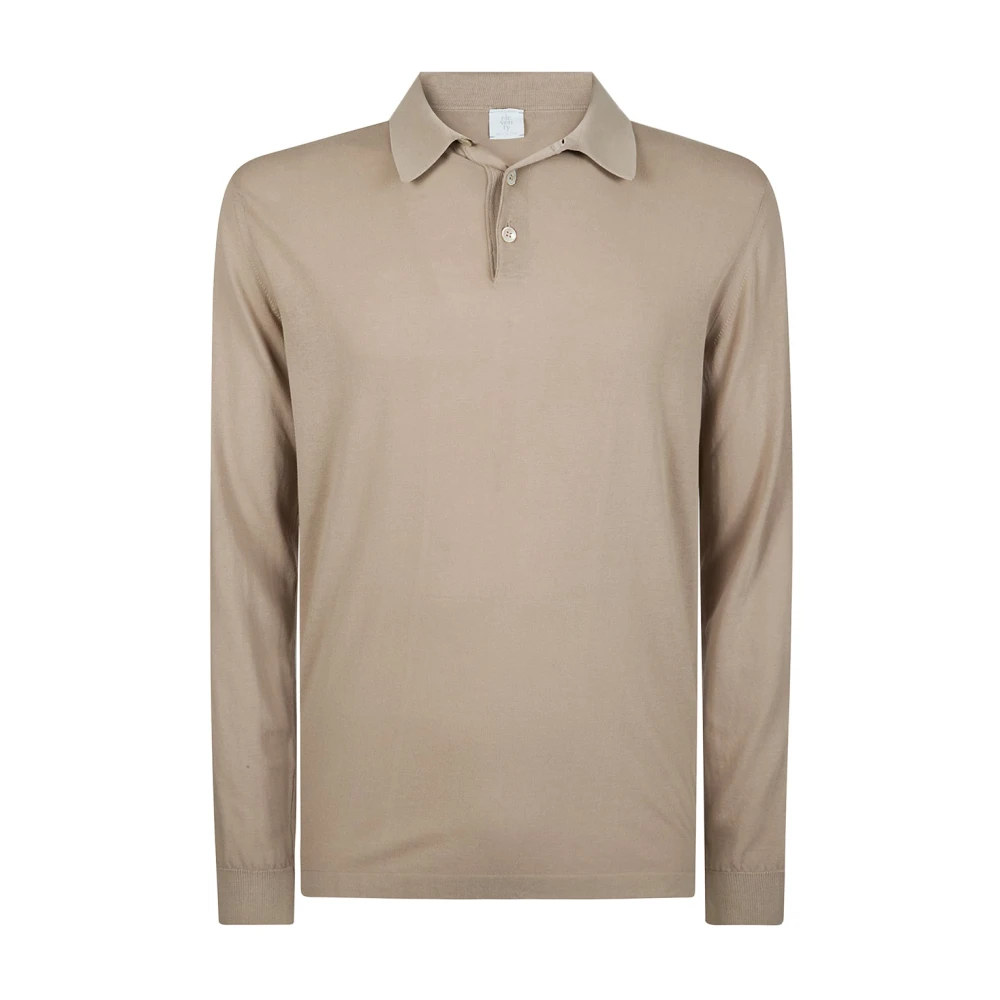 Eleventy Uomo Beige Maglia Polo Manica Lunga