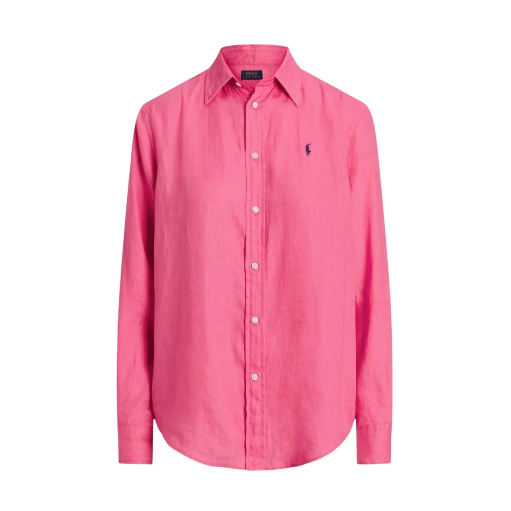 Ralph Lauren Woestijnroze Overhemd met Lange Mouwen Pink Dames