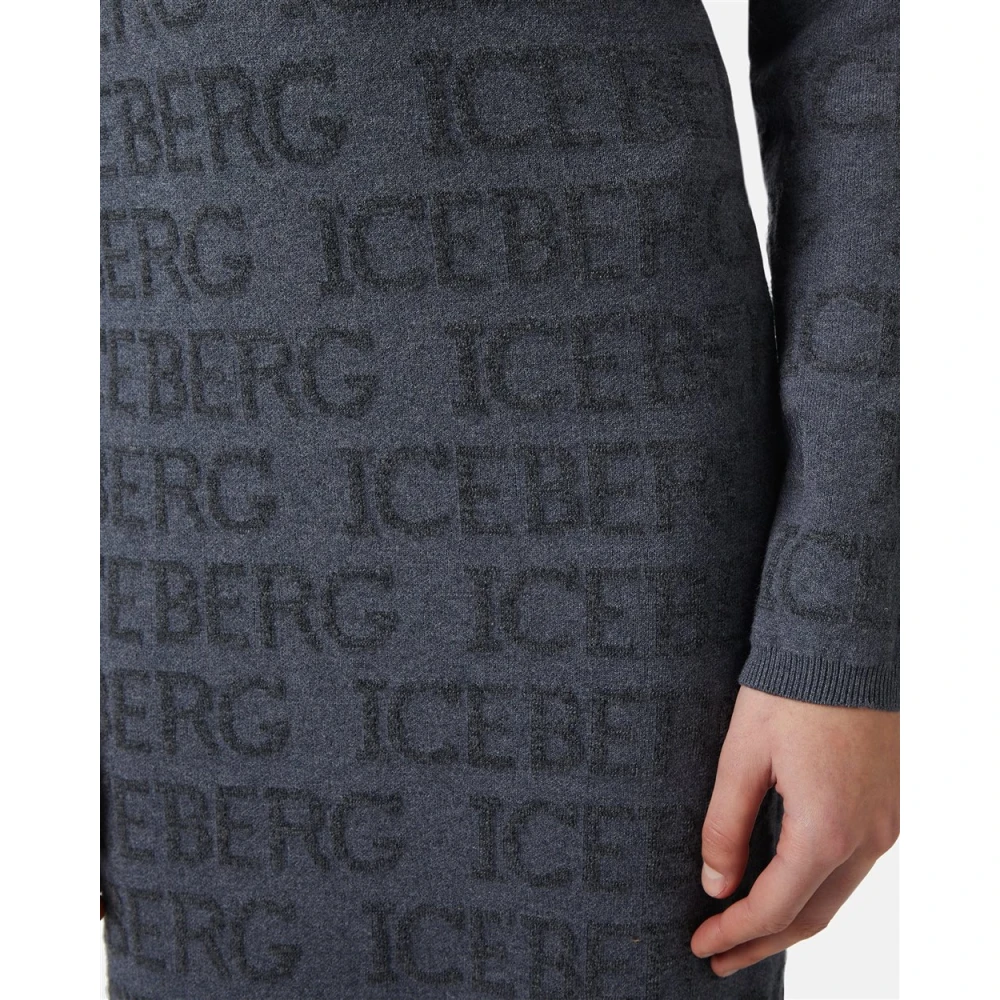 Iceberg Jurk met ijsbergpatroon Gray Dames