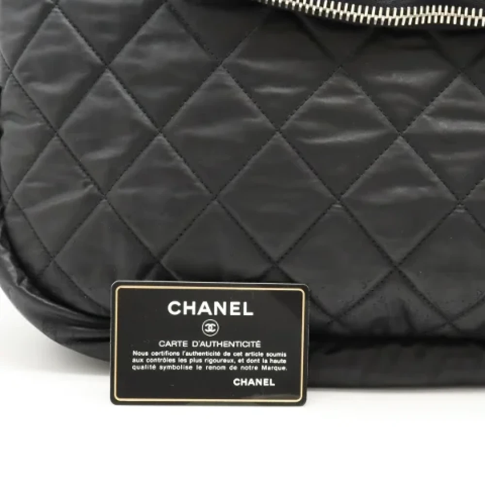 Chanel Vintage Pre-owned Canvas crossbody-bags Black Dames