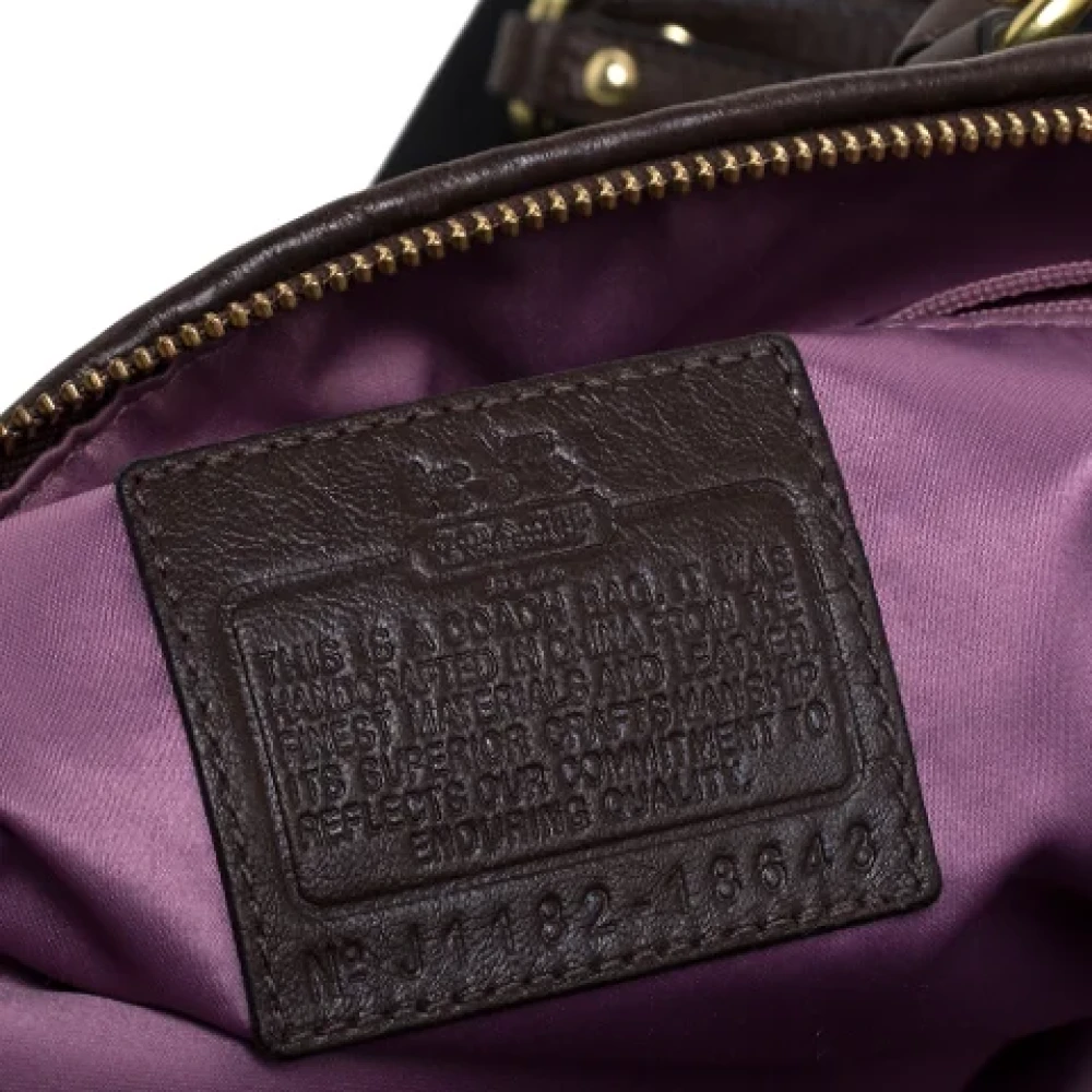 Coach Pre-owned Leather handbags Brown Dames