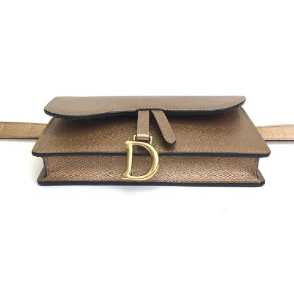 Dior Vintage Pre-owned Leather dior-bags Yellow Dames