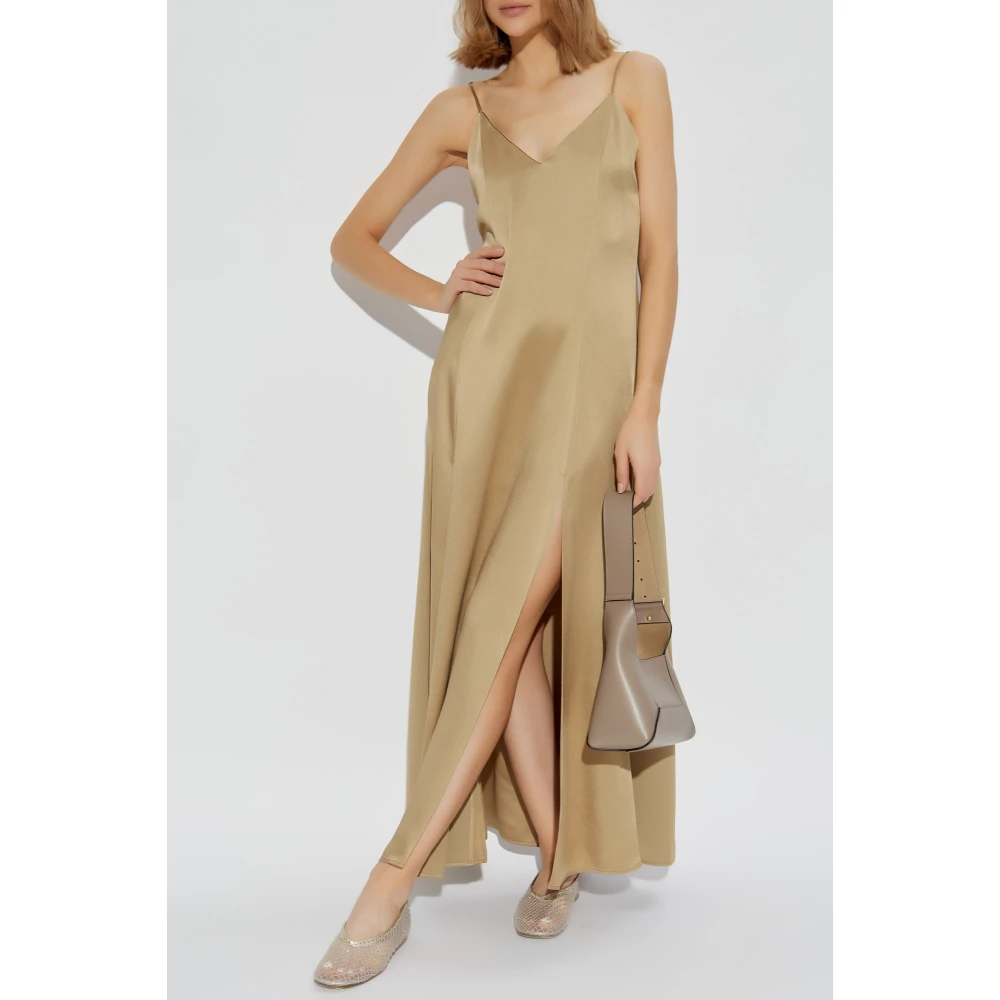 Forte Jurk met bandjes Beige Dames