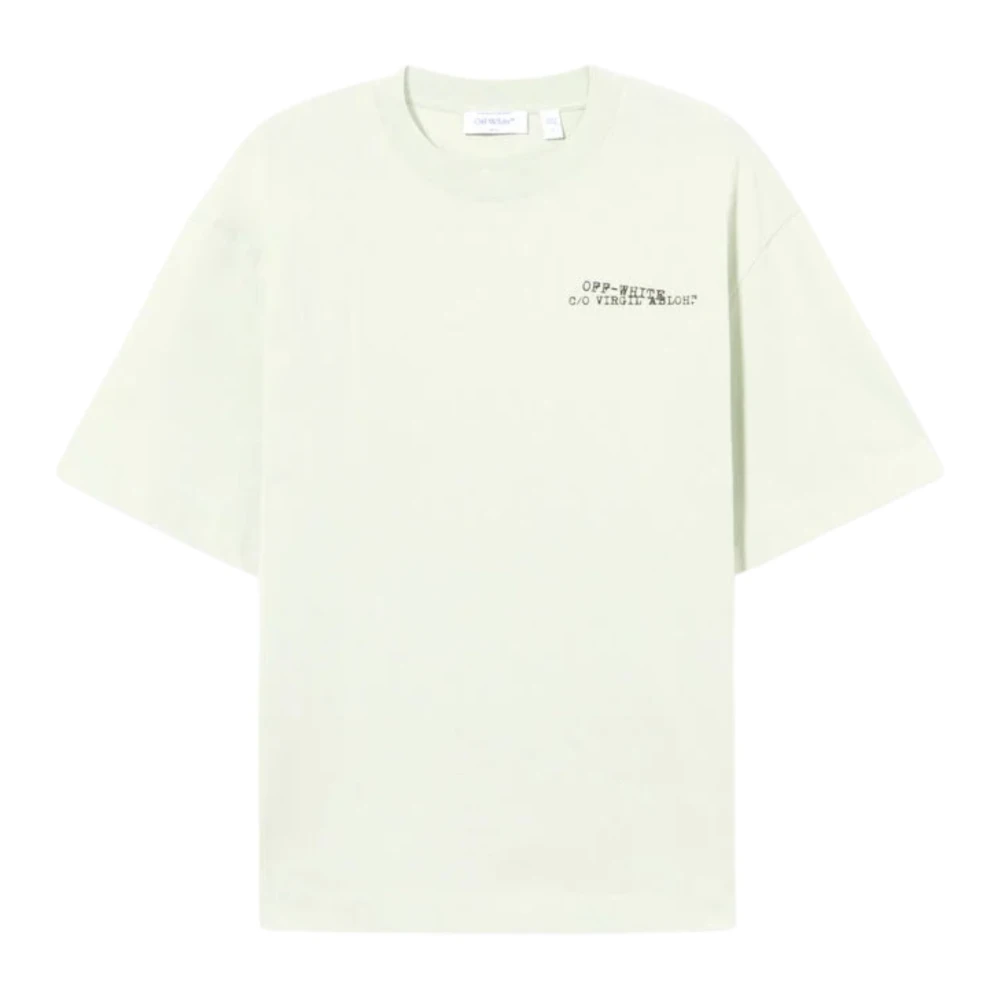 Off White Men's Green Logo T-Shirt - T-Shirts - M - Tops